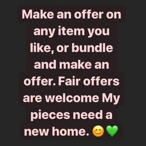 Offers Welcome!